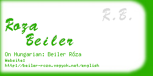 roza beiler business card